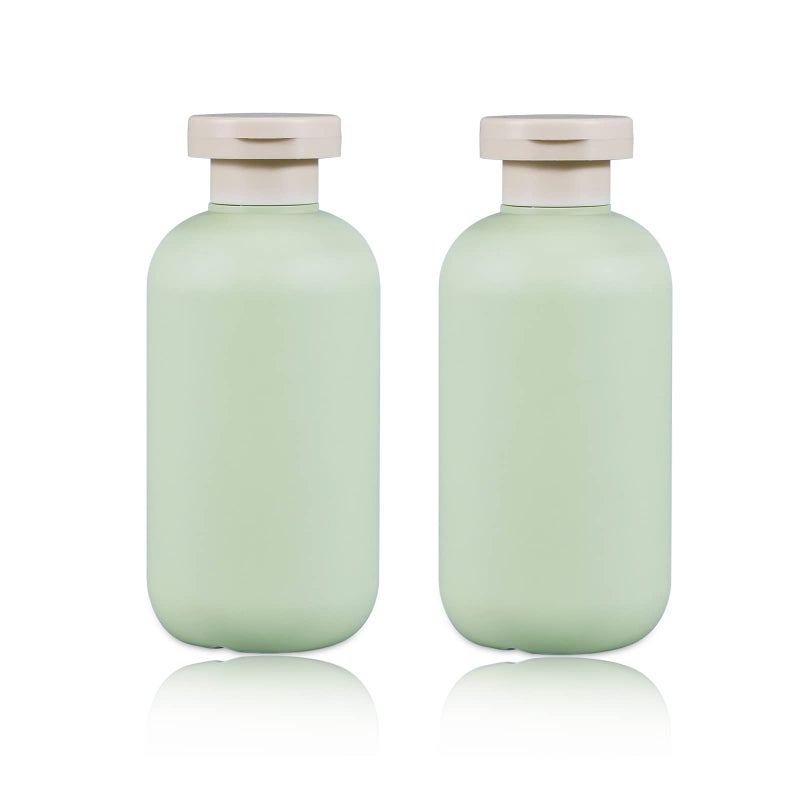 UMETASS 10oz Squeeze Bottles with Flip Cap, Refillable Plastic Travel Bottles for Creams, Lotion, Shampoo, Conditioner (2 Pcs) - Image 1